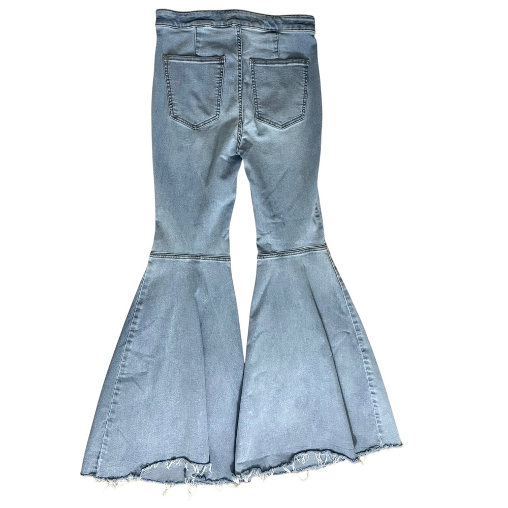 Free People Just Float On Flare Jeans Womens 28 Short Light Blue Stretch - Picture 10 of 13